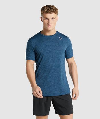 Gymshark Arrival Marl Muške T Shirts Tamnoplave | HR 2462UZG